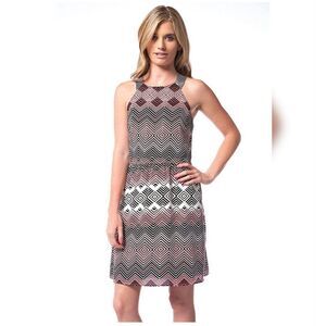 Colorful Fitted A-line Geo Racer Back Mini Dress